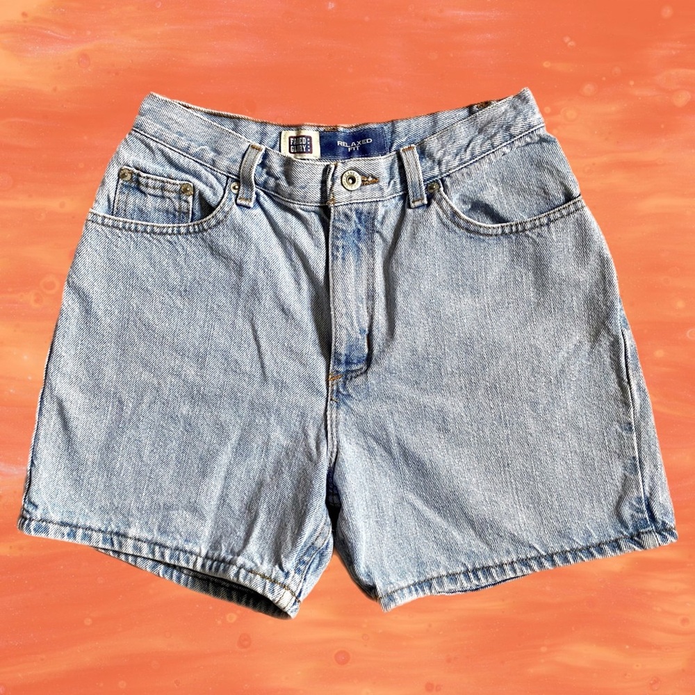Vintage 90’s Faded Glory Light Wash High-Rise Denim Shorts